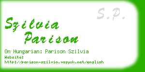 szilvia parison business card